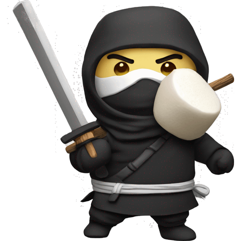 ninja marshmallow emoji