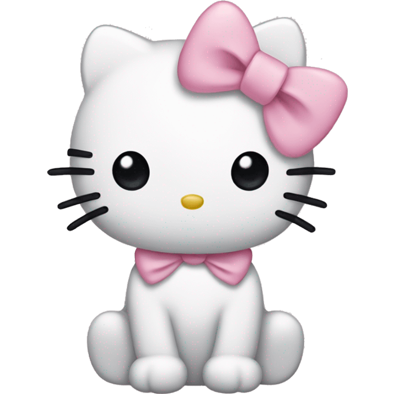 Hello kitty with a light pink bow emoji