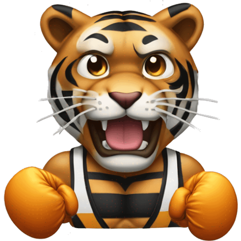 Tigre con guantoni da boxe emoji