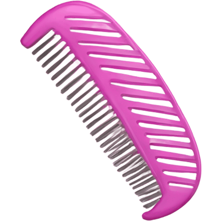 Pink hair comb emoji