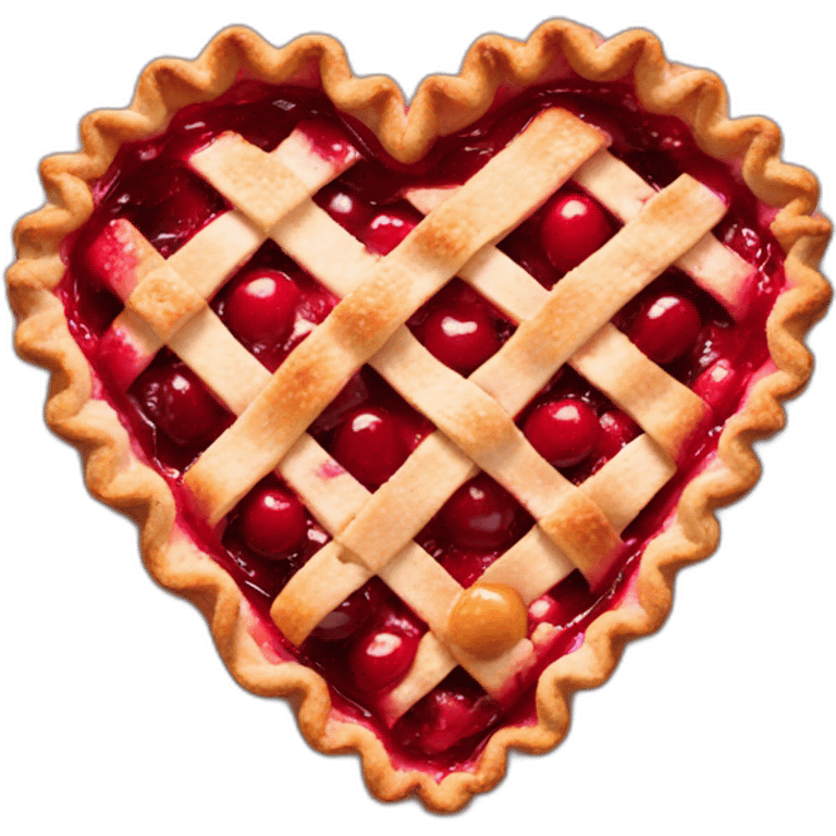 cherry pie heart shape emoji