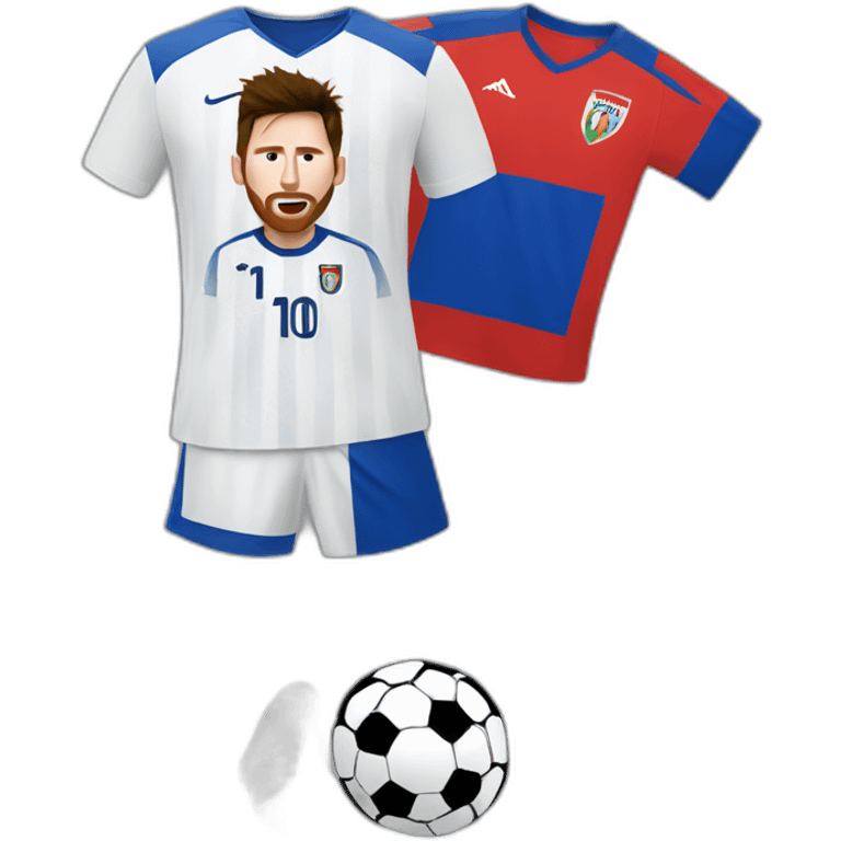 Messi with chile soccer shirt emoji