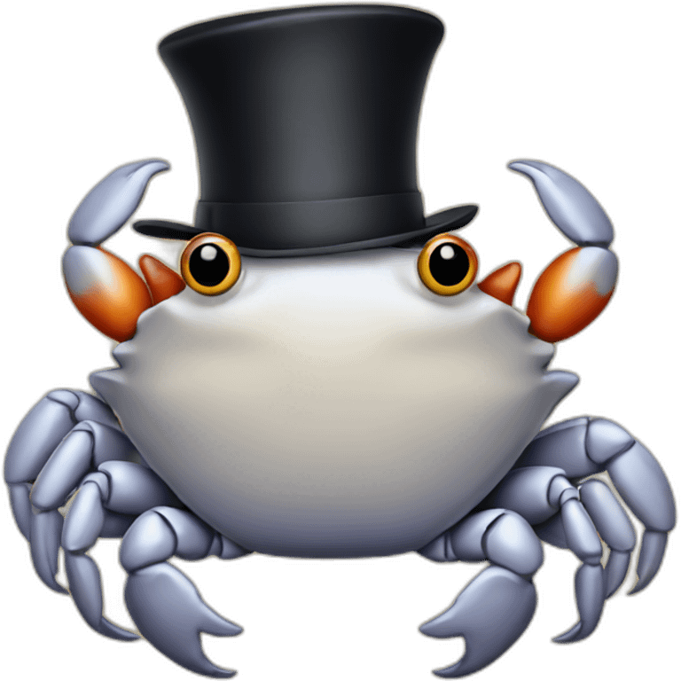 crab with a top hat emoji