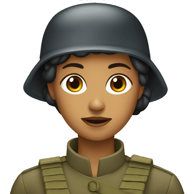 Une femme soldat emoji