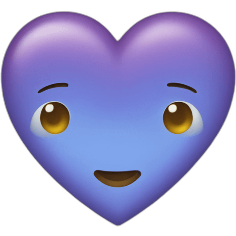 Coeur dégradé mauve rose bleue emoji