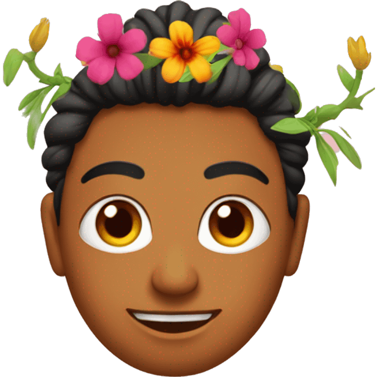 Kalash with flowers emoji