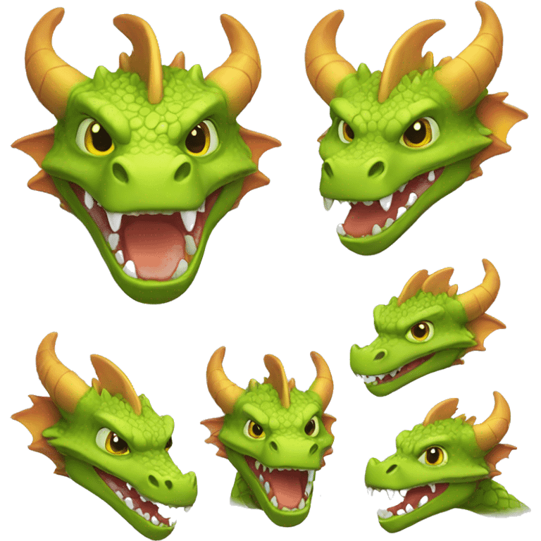 tete Dragon feu emoji