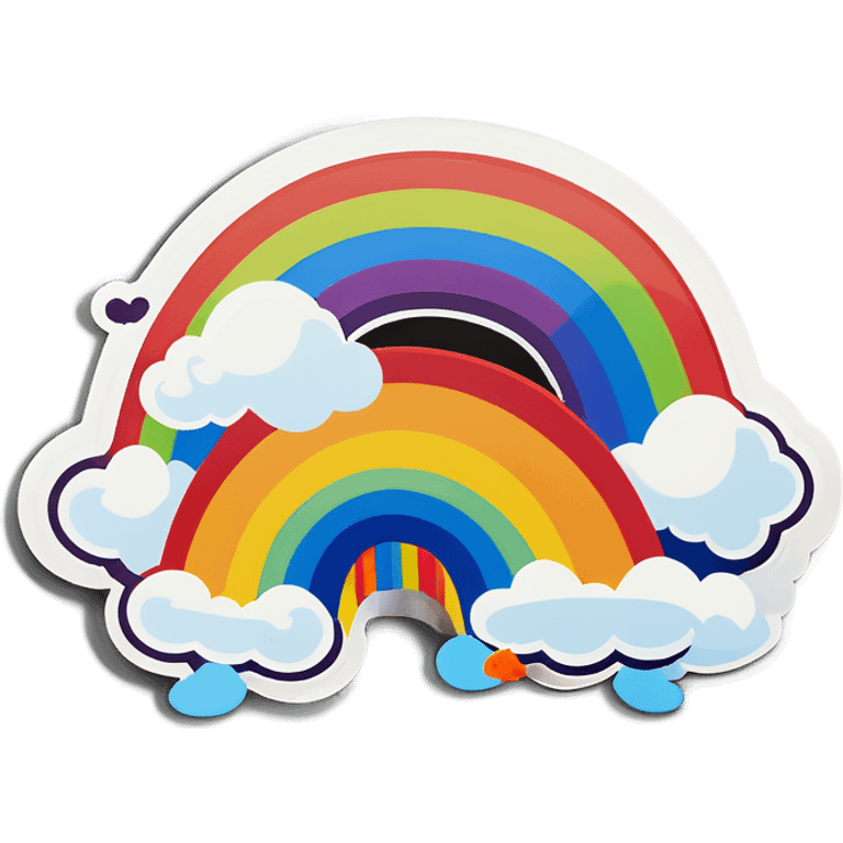 Rainbow over poo emoji