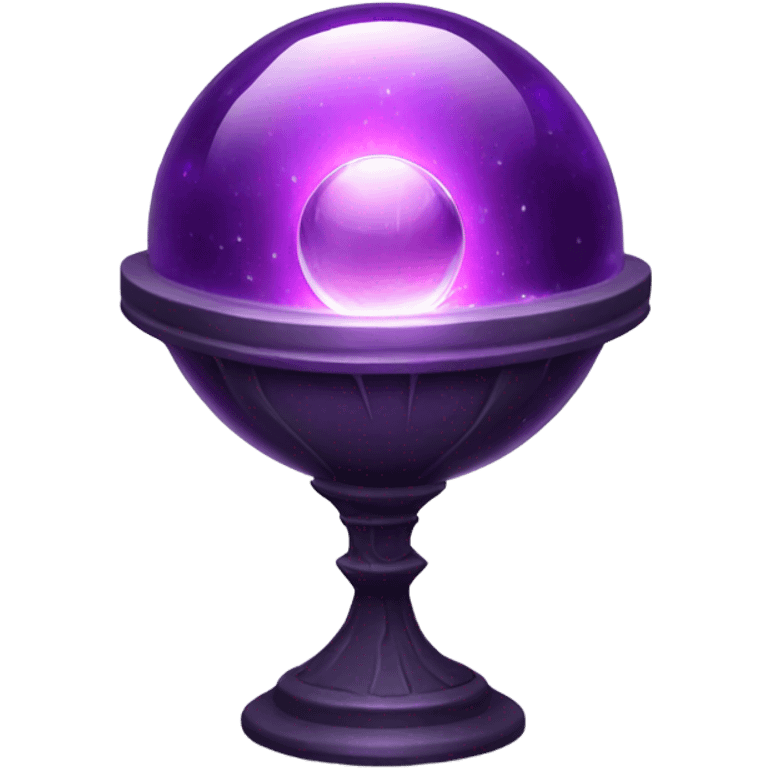 dark purple crystal ball alien inside emoji