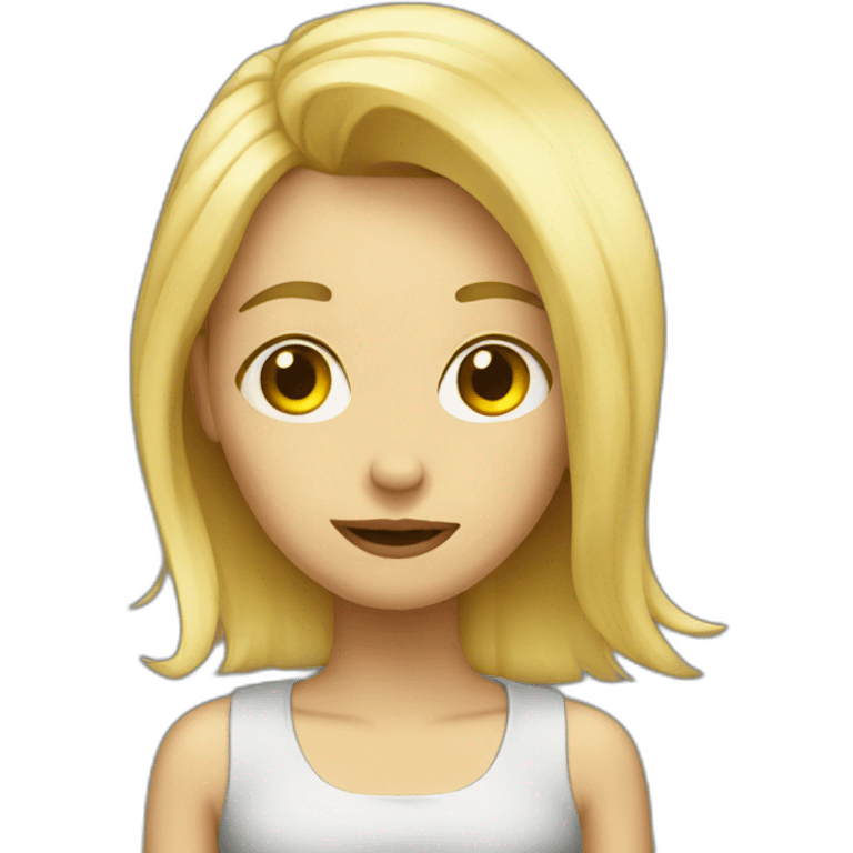 drunk blond girl emoji