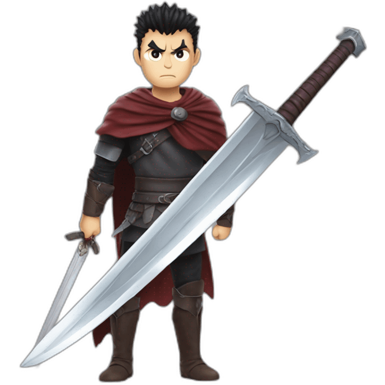 angry berserk guts carrying a huge sword on his shoulder emoji