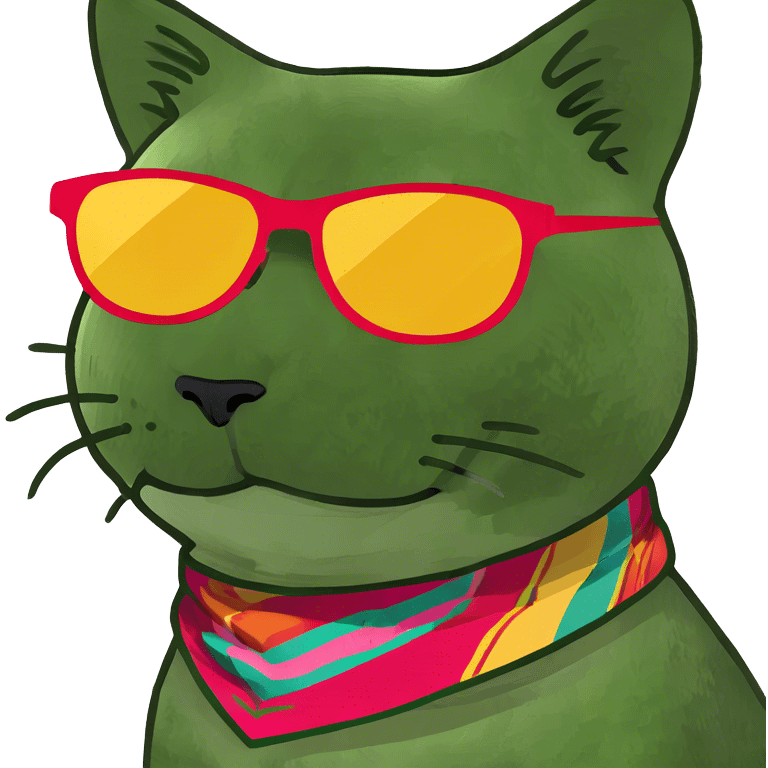 Cat with sunglasses emoji