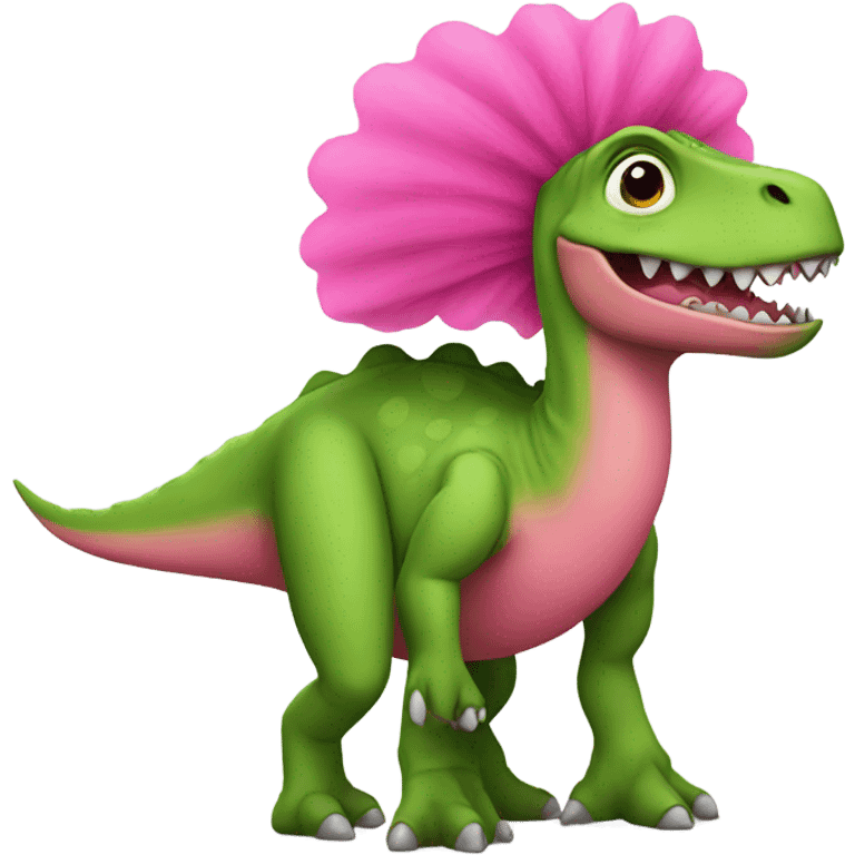 dinosaur with pink tutu emoji