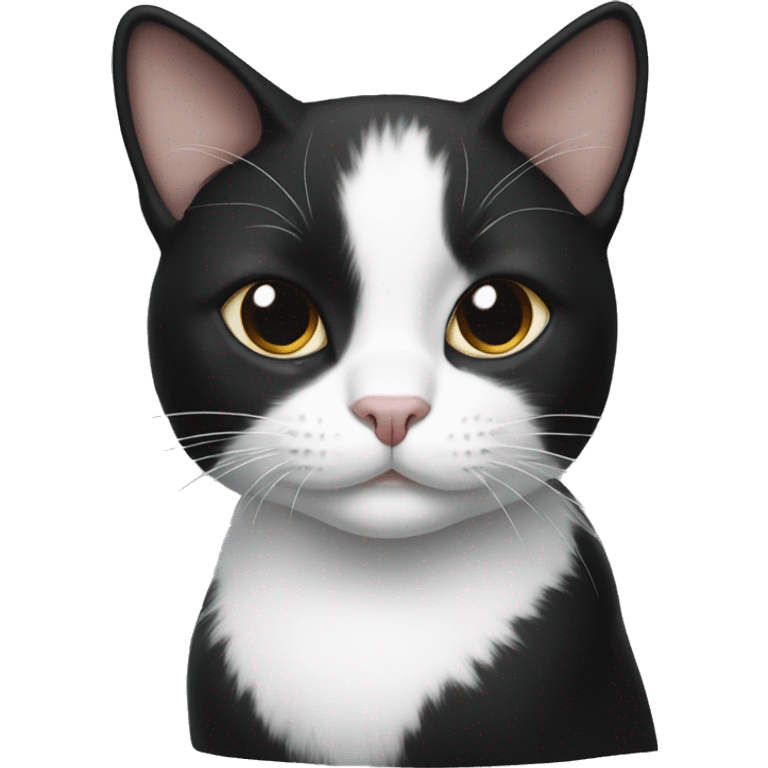 Black and white cat emoji