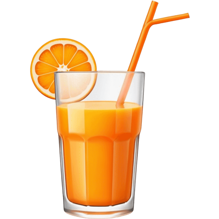 fresh orange juice in a glass emoji