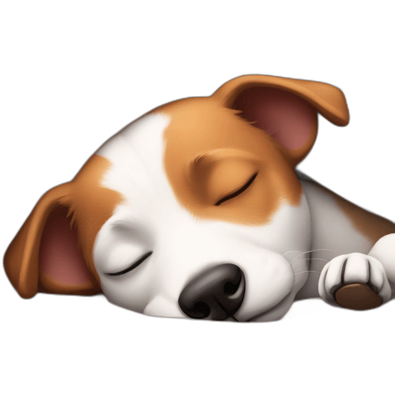 sleeping jack russel emoji