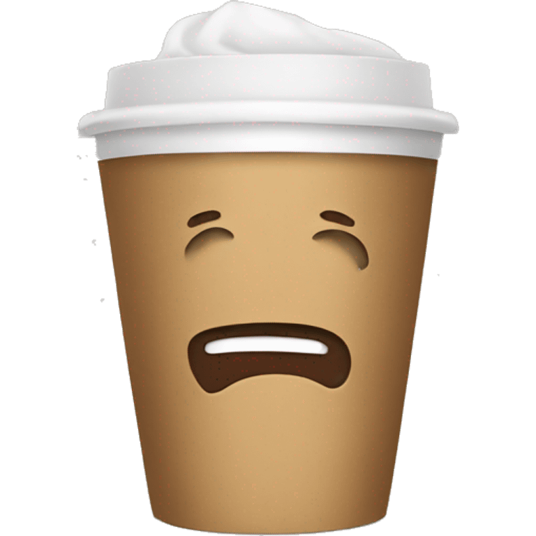 Coffee in a cardboard cup emoji