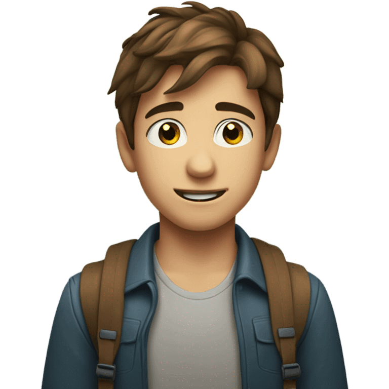 smiling brown-haired boy portrait sad he can’t go to Canada  emoji