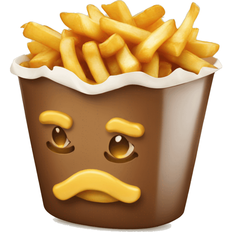 poutine qui mange une poutine emoji