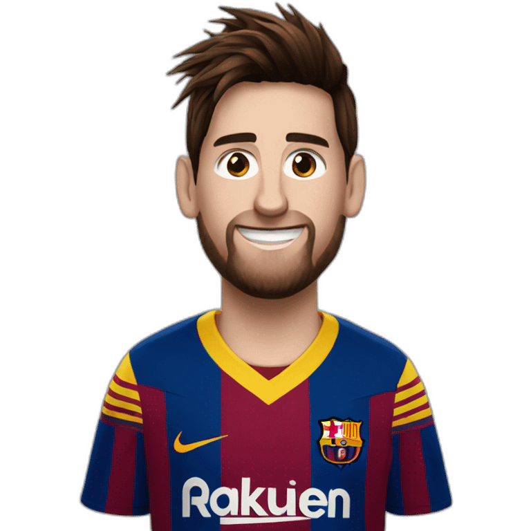 Messi cheveux long emoji