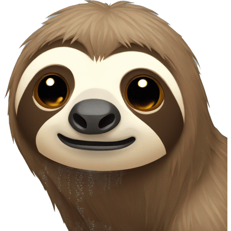 sloth with a sad face emoji