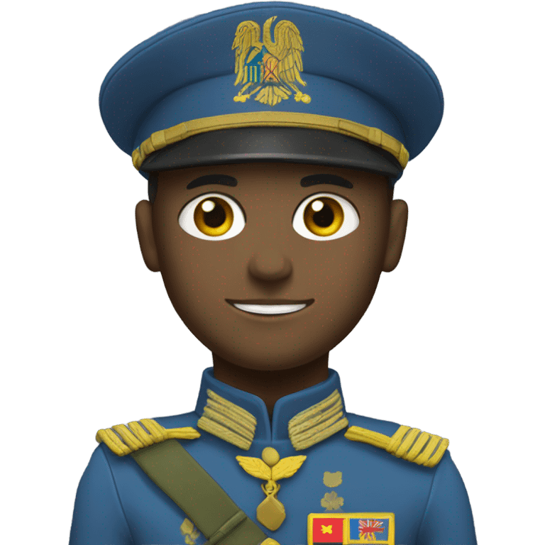 super realistic soldier with Ukrainian flag emoji