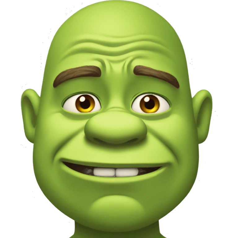 Dumb shrek with hand over face emoji