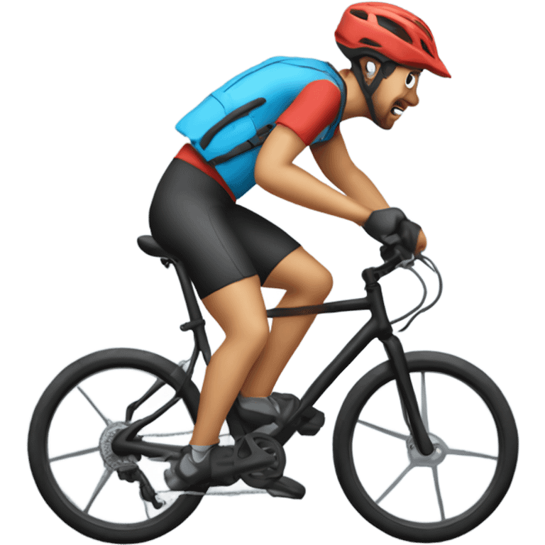 Mountain bike crash rider wearing a stethoscope  emoji