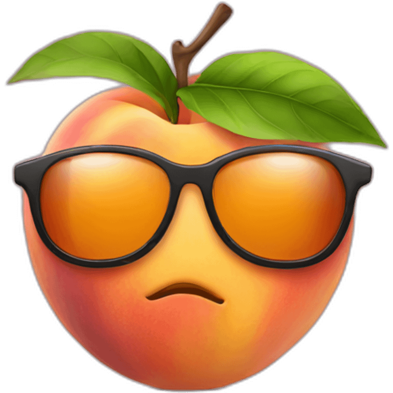 peach with sunglasses emoji