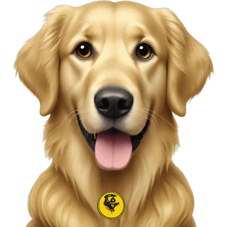 golden retriever in alemannia aachen trikot emoji