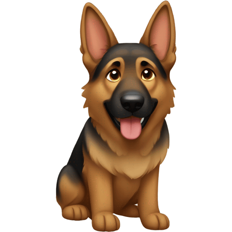 Brown German shepherd  emoji