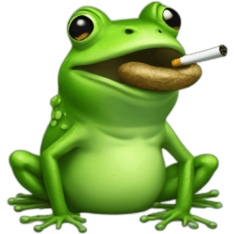 smoking frog emoji