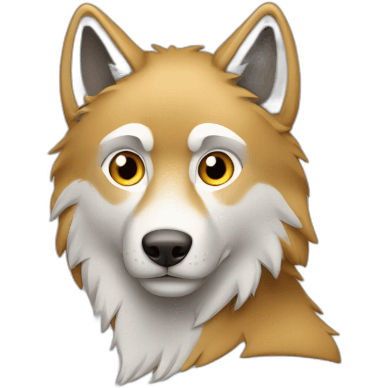 Loup sur chat emoji