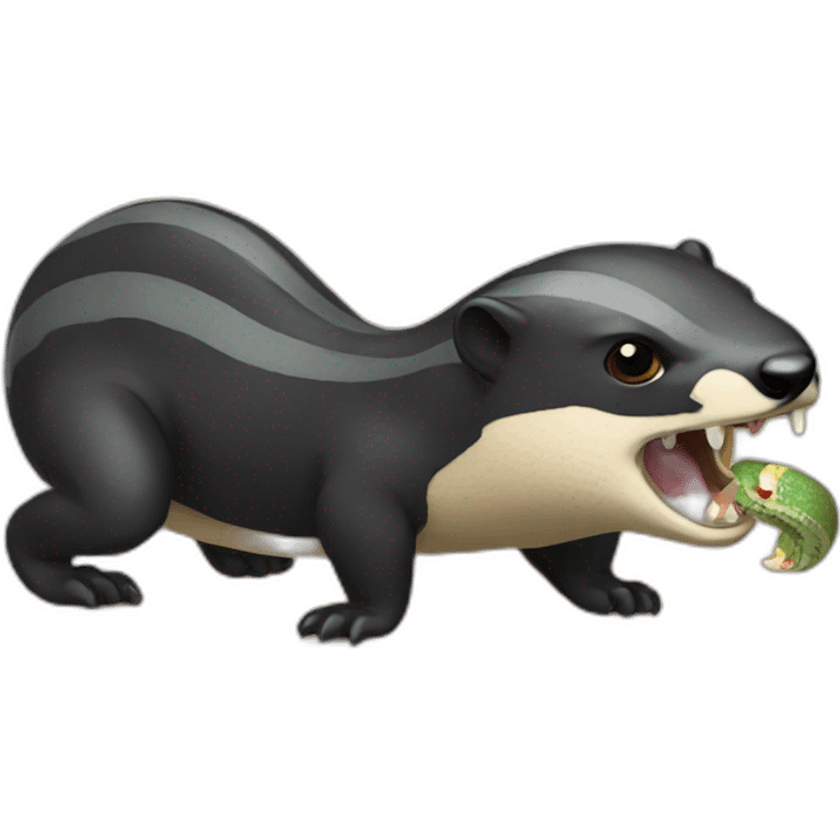 Honeybadger eat snake emoji