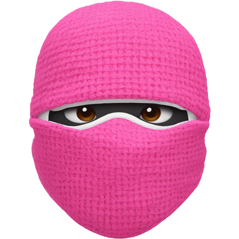 Pink ski mask  emoji