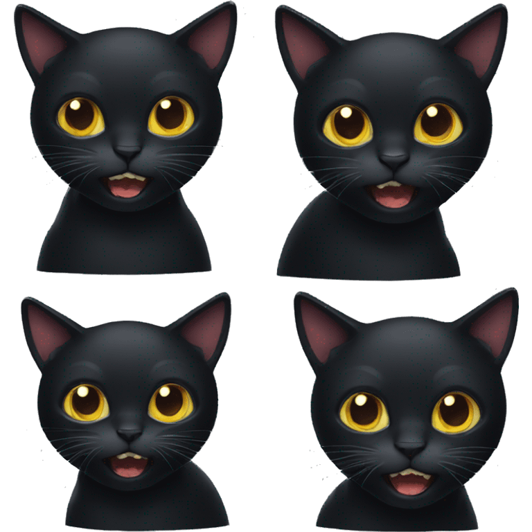 Scary Black cat  emoji