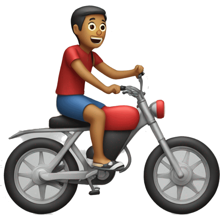 Person on a noodle bike emoji