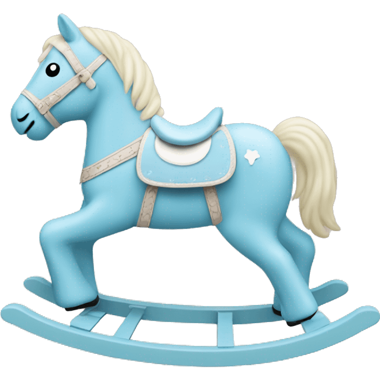 Rocking horse TOY pastel blue emoji