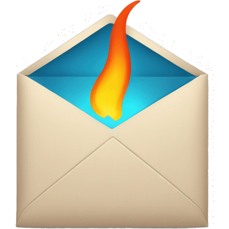 envelope with fire emoji