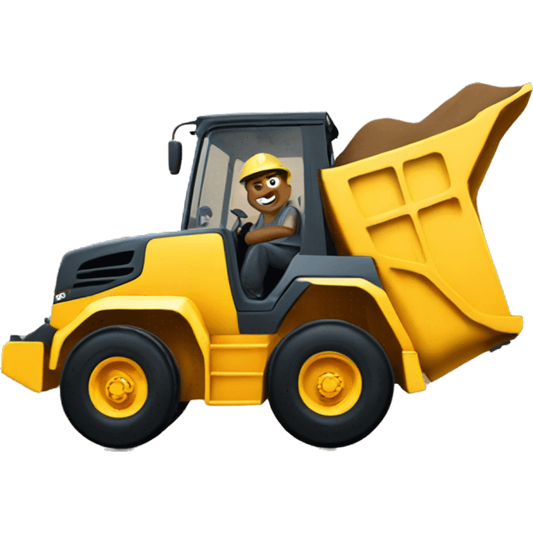 dumper carrying sand emoji