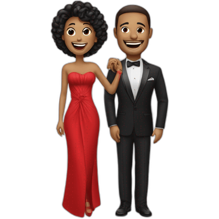 Lady singer very happy with his husband emoji