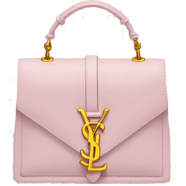 Light pink ysl shoulder bag emoji