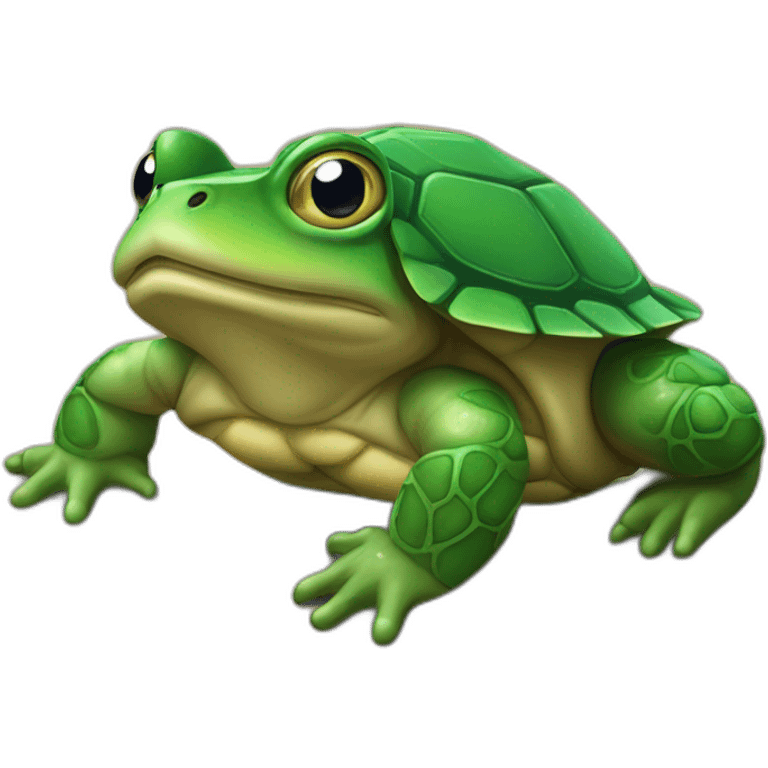 Crapaud sur tortue emoji