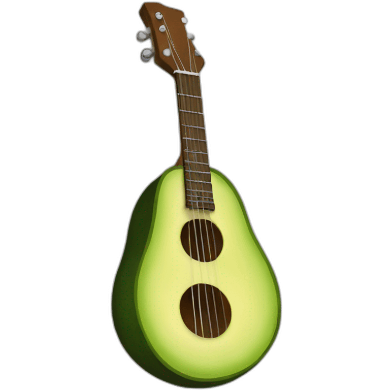 avocado half cut, playing a guitar emoji