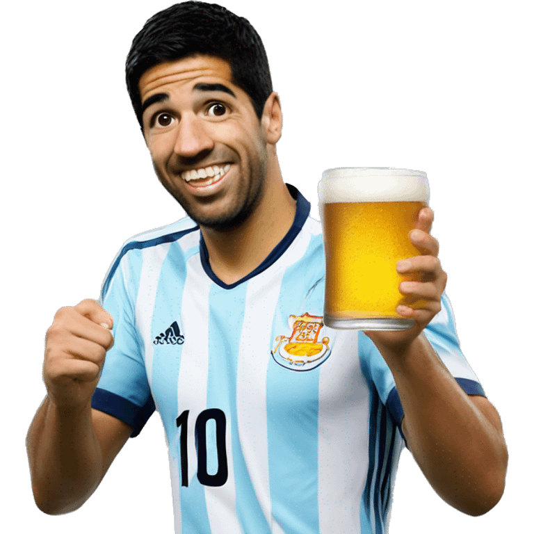 Luis Suárez drink beer emoji