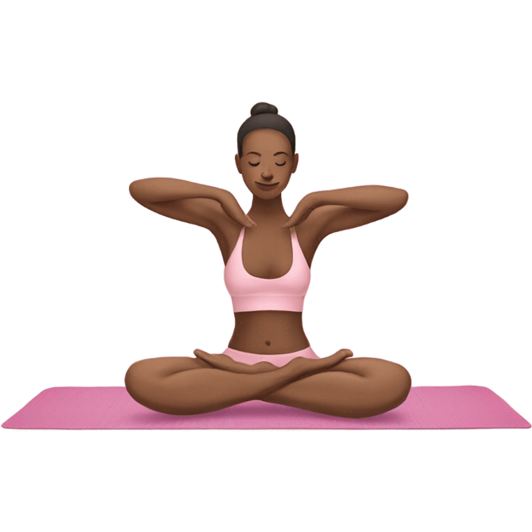 Light pink yoga roal  emoji