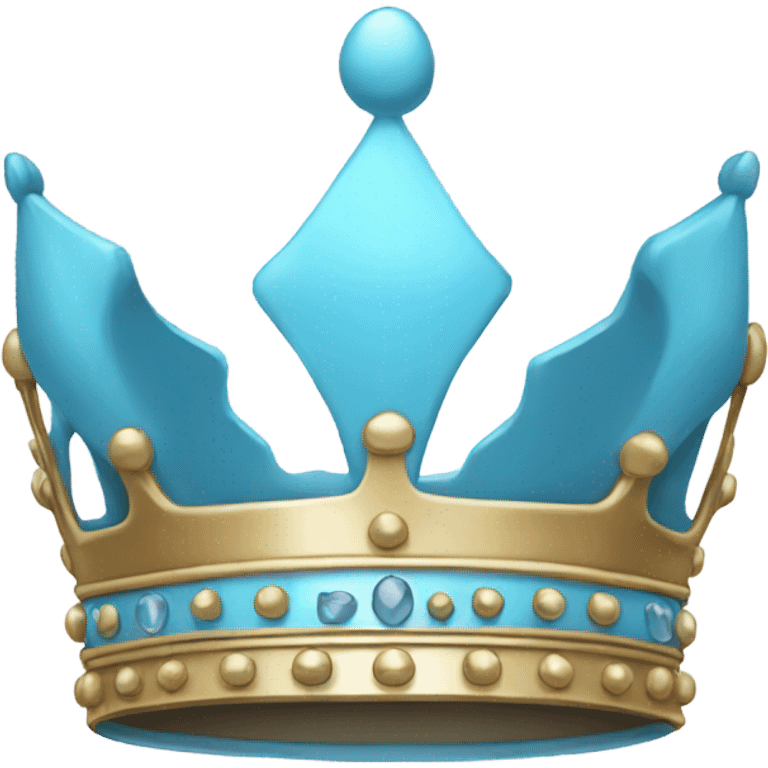 Light blue crown emoji