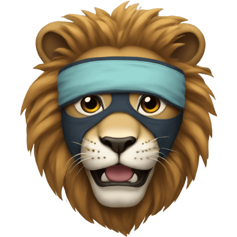 Lion wearing a mask  emoji