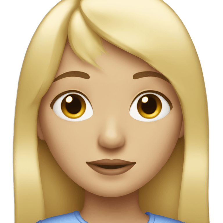 Blonde girl with fringe  emoji