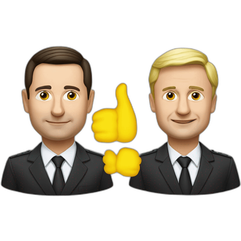 Vladimir Poutine and volodymyr zelensky emoji